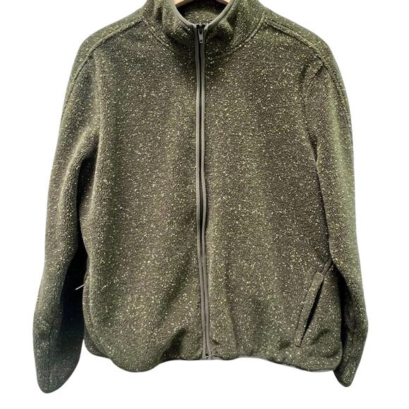 Orvis Jackets & Blazers - Orvis Full Zip Fleece Jacket SZ L Speckled Earthy Green Outdoor Gorpcore Hiking